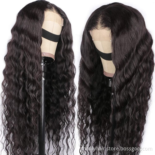 Human Hair Lace Front Wigs Loose Deep Wave Wig Bleached Knots Pre plucked Swiss HD Lace Raw Indian Hair Wigs For Black Women